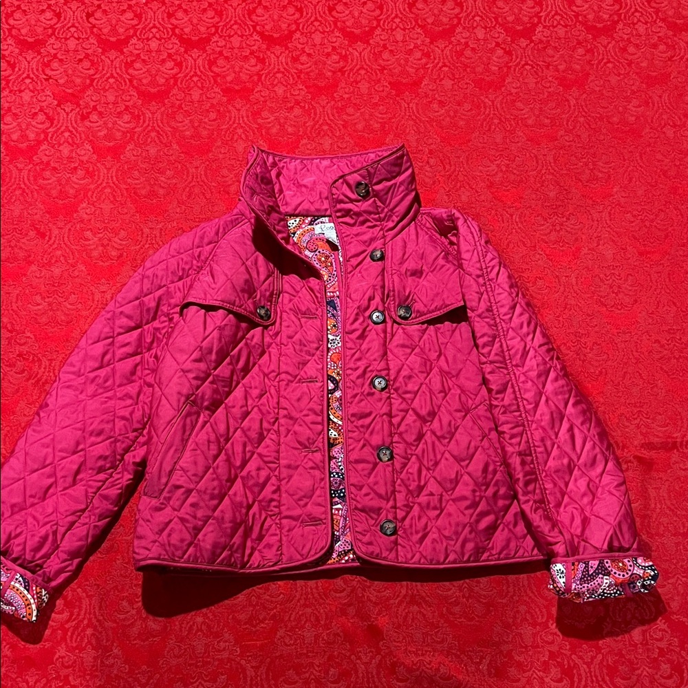 Lily Pulitzer Pink Quilted Jacket - Pink size Large
